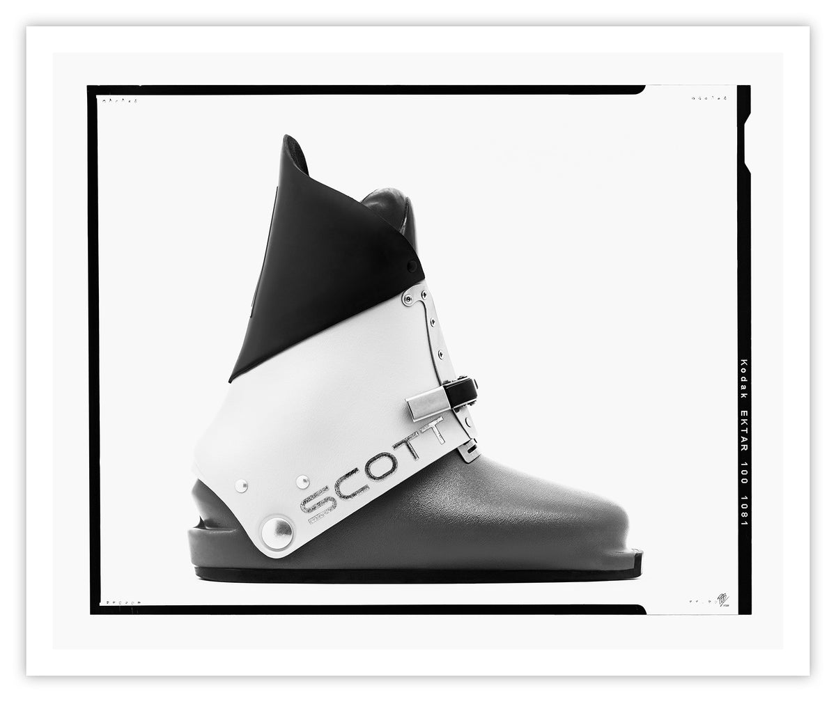 Scott Ski Boot (1970s) Black &amp; White