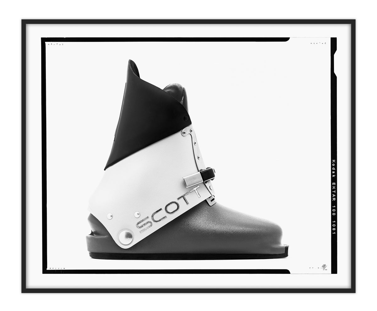 Scott Ski Boot (1970s) Black &amp; White