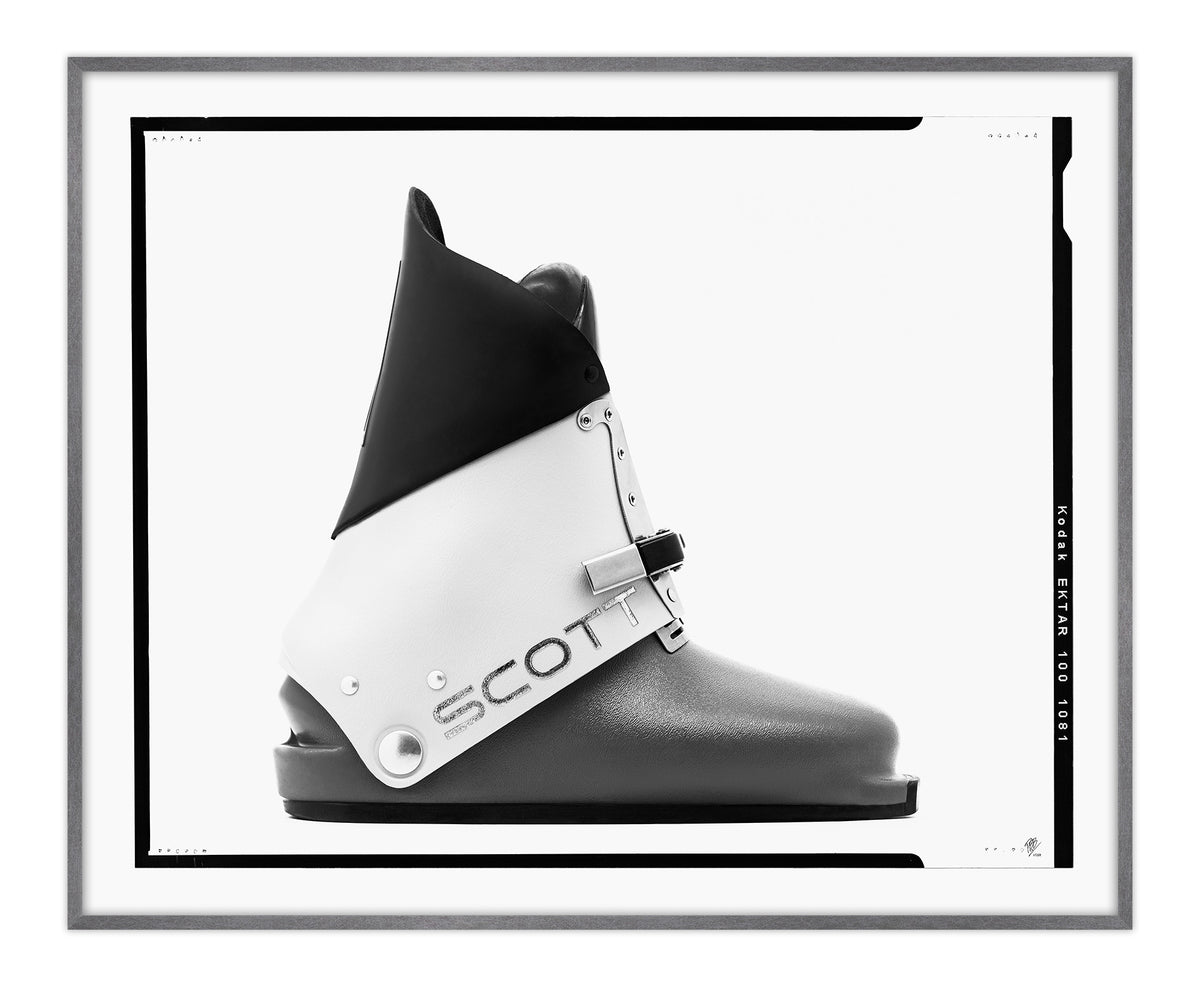 Scott Ski Boot (1970s) Black &amp; White