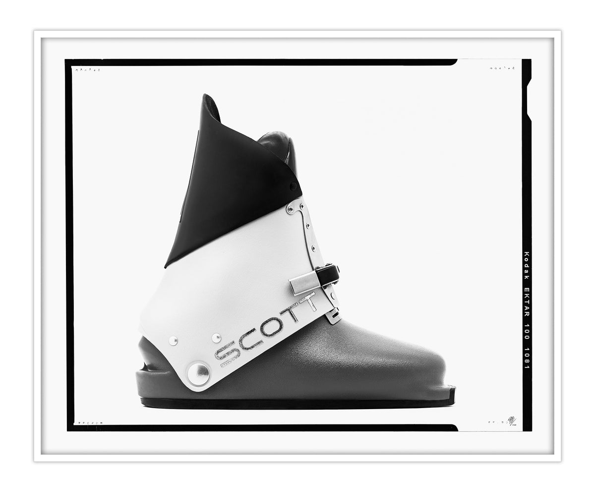 Scott Ski Boot (1970s) Black &amp; White